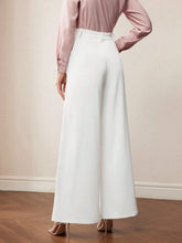 MOTF PREMIUM RHINESTONE FRINGE FLAP DETAIL WIDE LEG PANTS